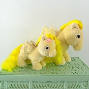 Vintage My Little Pony Pegasus Plush Balloon Cutie Mark Twinkles & Lofty G1 Lot